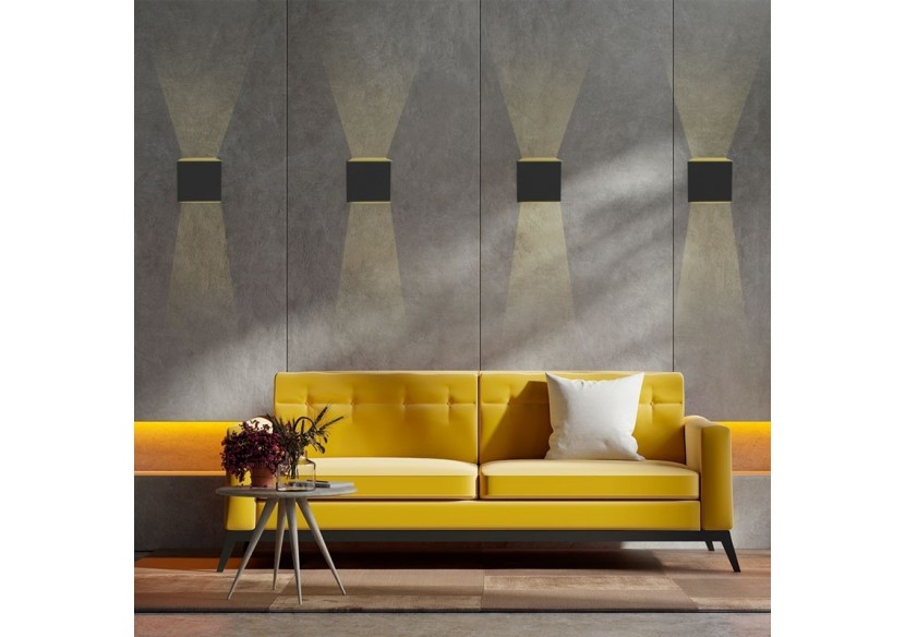 Lot de 8 appliques murales "KURTIN" 6W ouverture lumineuse réglable - K1515-8-N - Barcelona LED