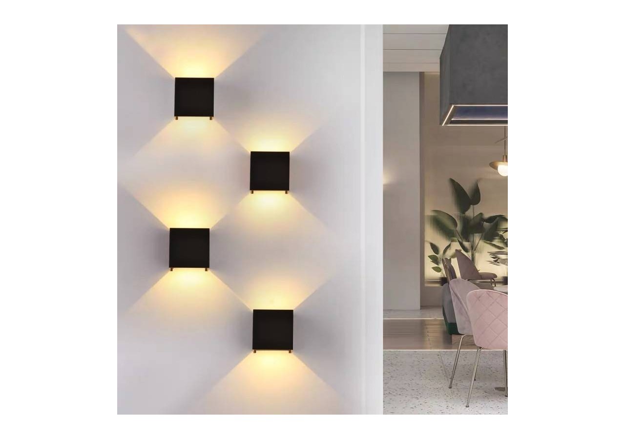 Lot de 8 appliques murales "KURTIN" 6W ouverture lumineuse réglable - K1515-8-N - Barcelona LED