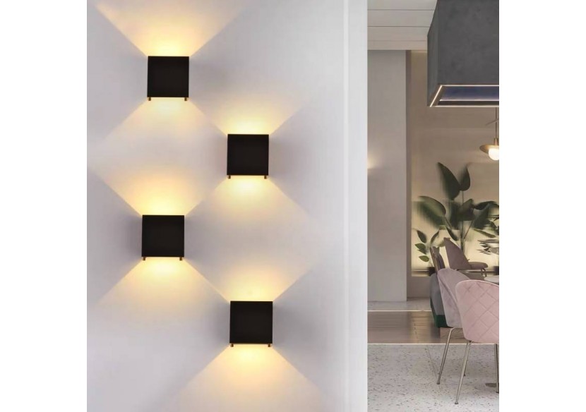 Lot de 8 appliques murales "KURTIN" 6W ouverture lumineuse réglable - K1515-8-N - Barcelona LED