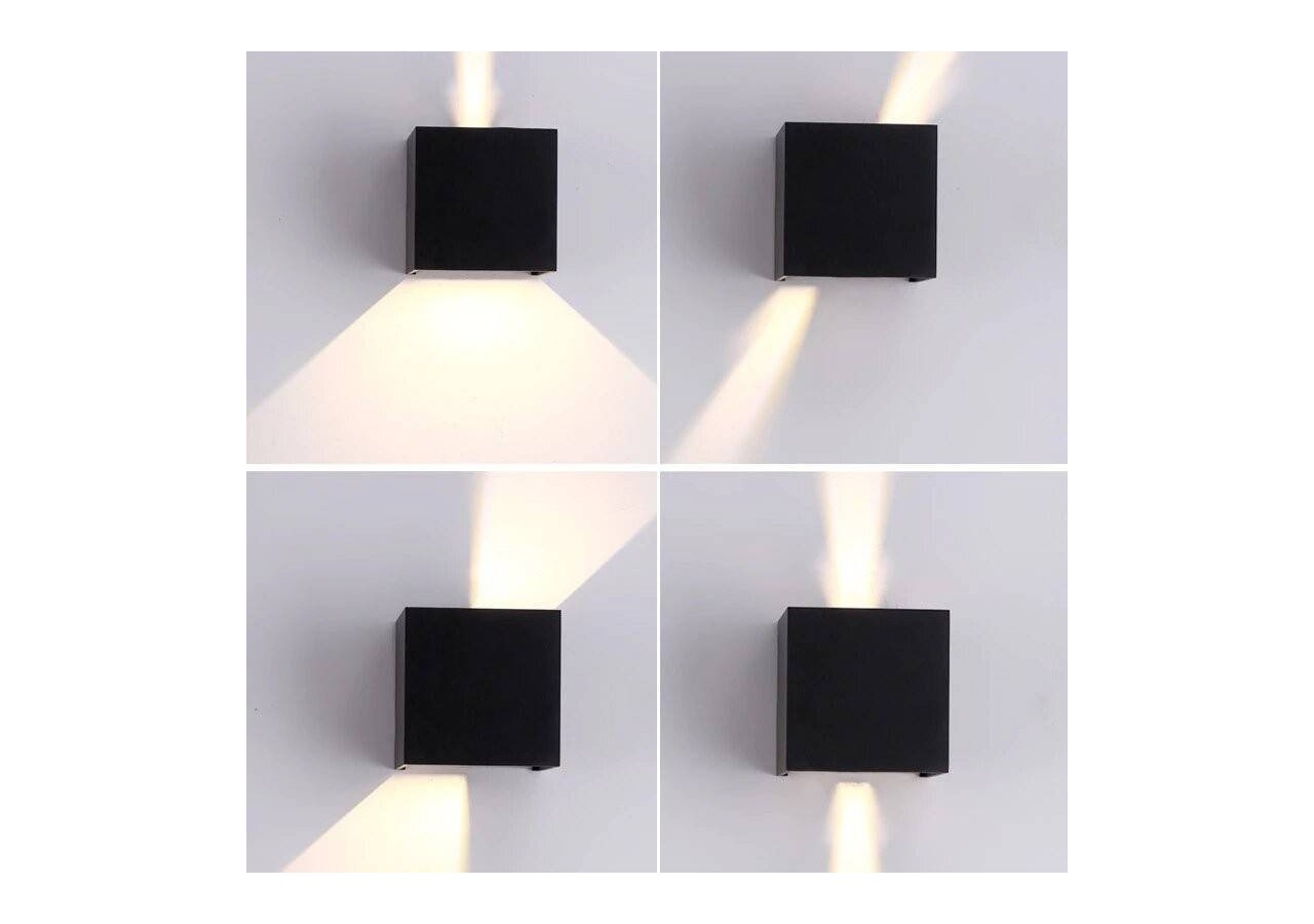 Lot de 8 appliques murales "KURTIN" 6W ouverture lumineuse réglable - K1515-8-N - Barcelona LED