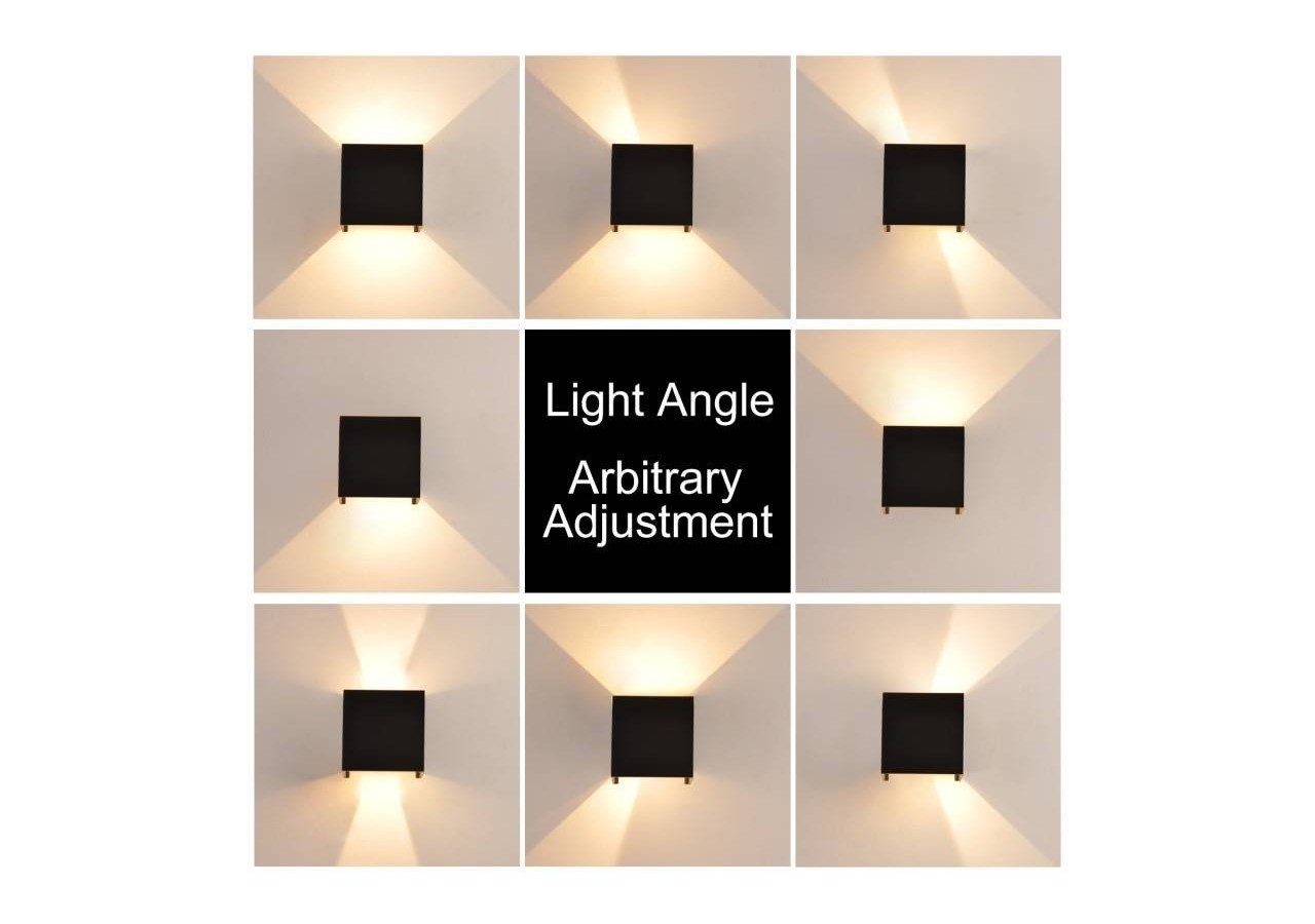 Lot de 8 appliques murales "KURTIN" 6W ouverture lumineuse réglable - K1515-8-N - Barcelona LED