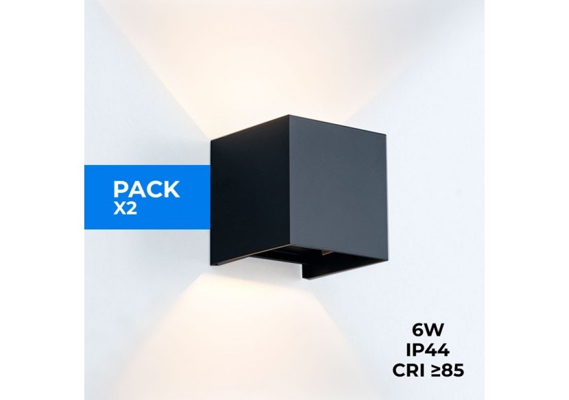 Lot de 2 appliques murales "KURTIN" 6W ouverture lumineuse réglable - K1515-2-N - Barcelona LED