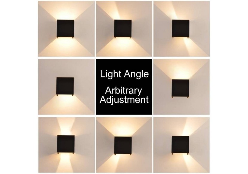 Lot de 2 appliques murales "KURTIN" 6W ouverture lumineuse réglable - K1515-2-N - Barcelona LED