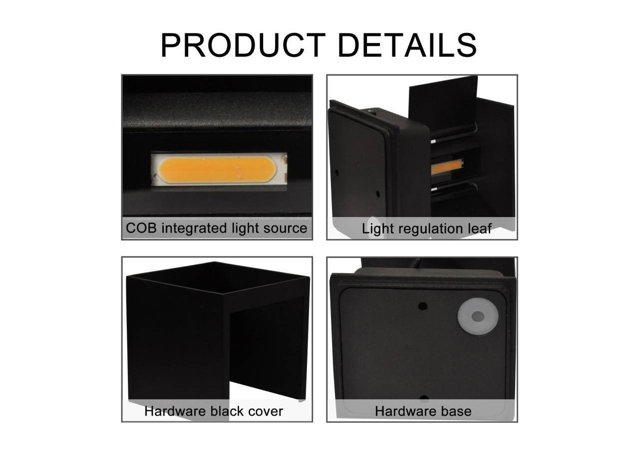 Lot de 2 appliques murales "KURTIN" 6W ouverture lumineuse réglable - K1515-2-N - Barcelona LED