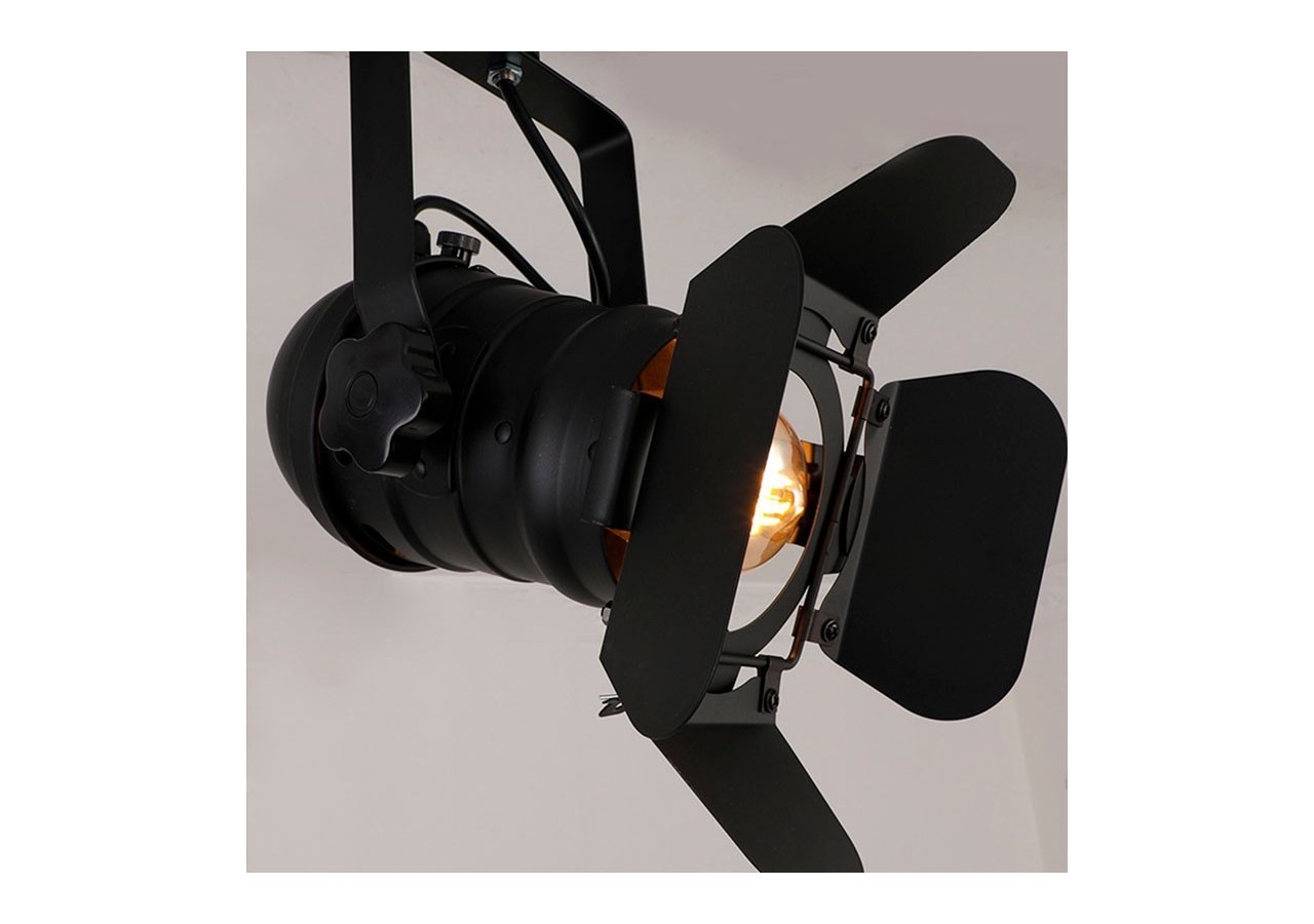 Kit projecteur "CINEMA" orientable pour rail avec ampoule LED PAR30 E27 - K233-BN - Barcelona LED