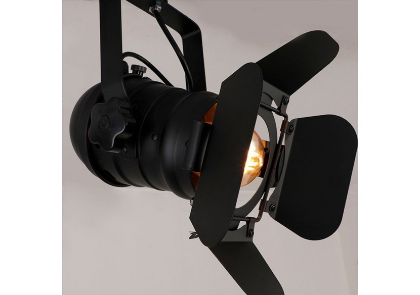 Kit projecteur "CINEMA" orientable pour rail avec ampoule LED PAR30 E27 - K233-BN - Barcelona LED