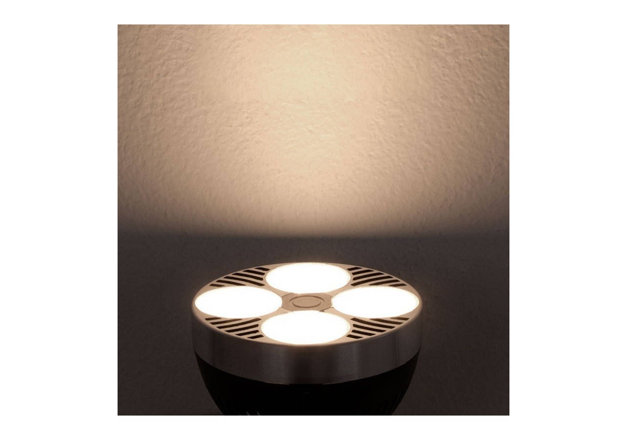 Kit projecteur "CINEMA" orientable pour rail avec ampoule LED PAR30 E27 - K233-BN - Barcelona LED