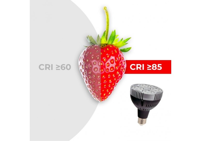 Kit projecteur "CINEMA" orientable pour rail avec ampoule LED PAR30 E27 - K233-BN - Barcelona LED