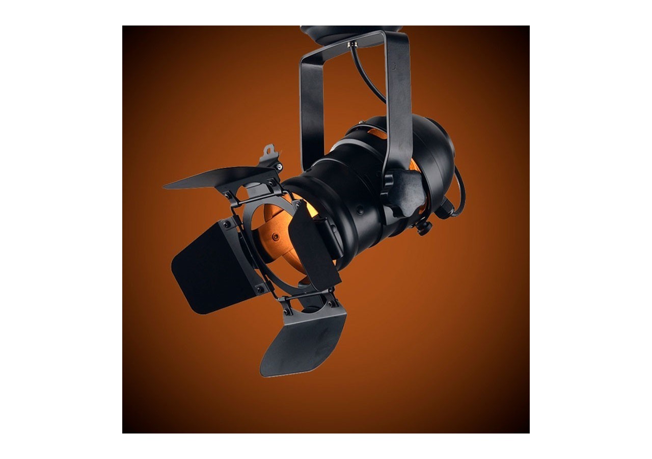 Kit projecteur "CINEMA" orientable pour rail avec ampoule LED PAR30 E27 - K233-BN - Barcelona LED