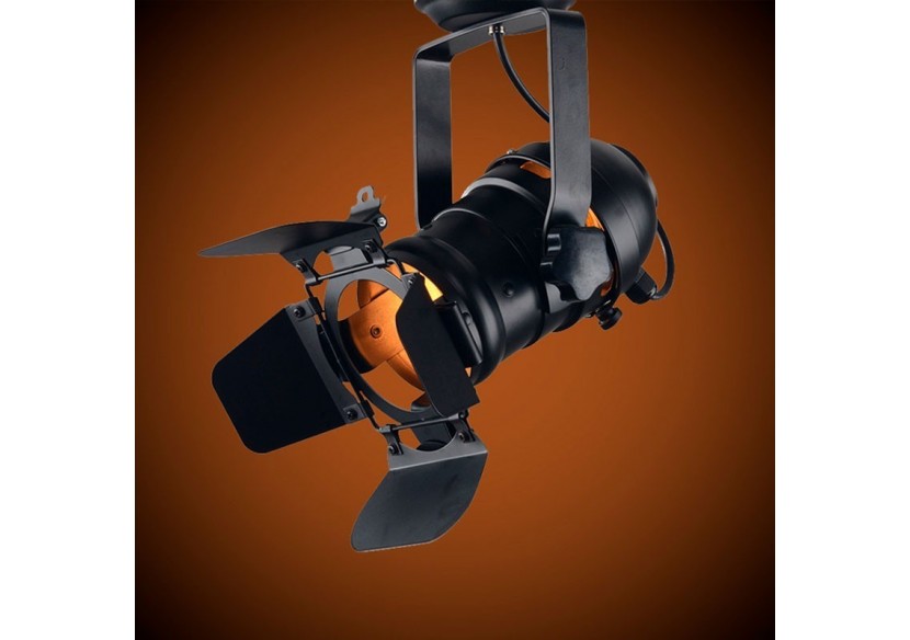 Kit projecteur "CINEMA" orientable pour rail avec ampoule LED PAR30 E27 - K233-BN - Barcelona LED