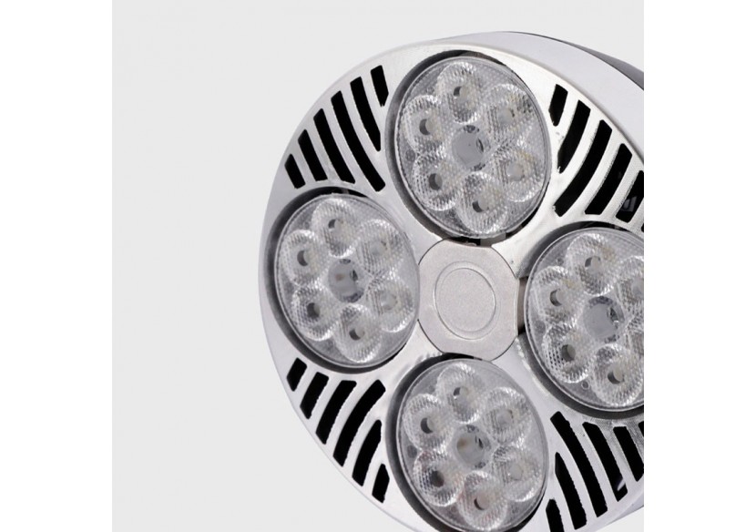 Kit projecteur "CINEMA" orientable pour rail avec ampoule LED PAR30 E27 - K233-BN - Barcelona LED