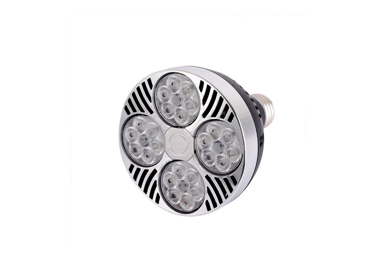 Kit projecteur "CINEMA" orientable pour rail monophasé avec ampoule LED PAR30 E27 - K233-MON-BN - Barcelona LED