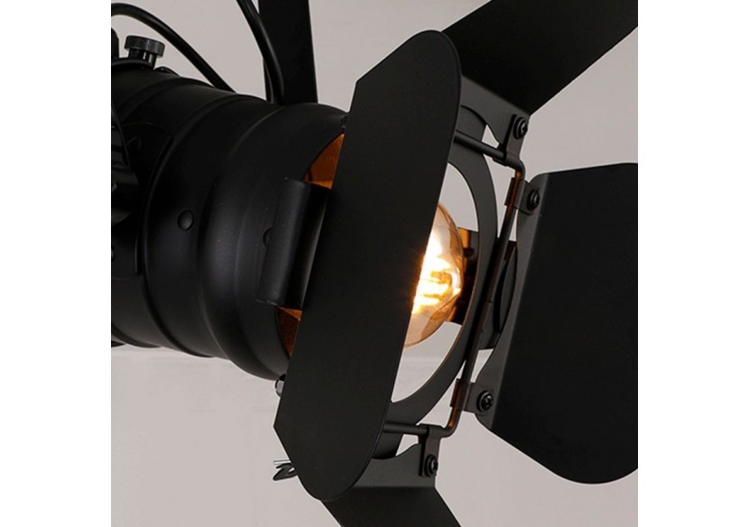 Kit projecteur "CINEMA" orientable pour rail monophasé avec ampoule LED PAR30 E27 - K233-MON-BN - Barcelona LED