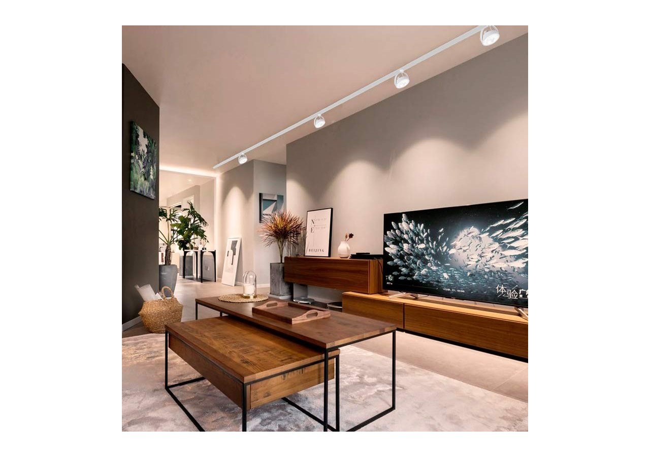 Projecteur LED sur rail monophasé AR111 GU10 - B00582-B - Barcelona LED