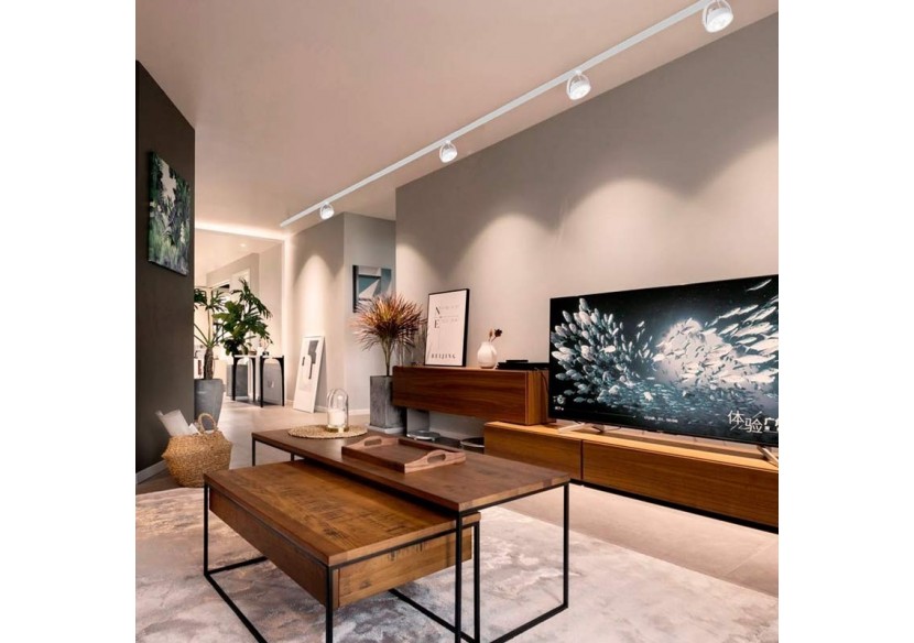 Projecteur LED sur rail monophasé AR111 GU10 - B00582-B - Barcelona LED