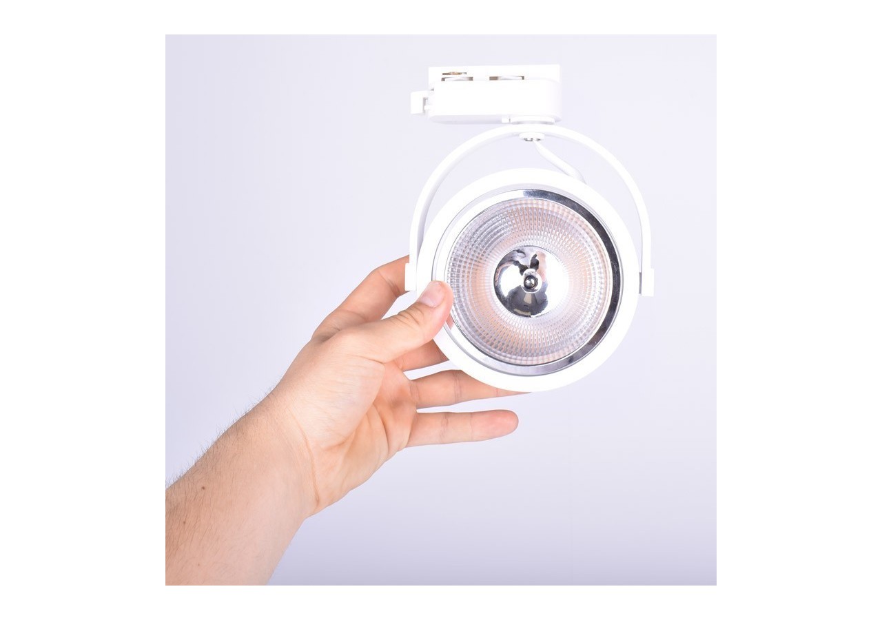 Projecteur LED sur rail monophasé AR111 GU10 - B00582-B - Barcelona LED