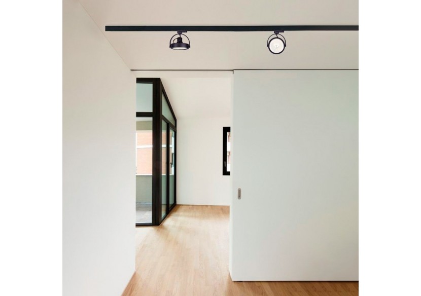 Pack Spot LED rail triphasé + Ampoule LED AR111 GU10 - K00581-N-BC - Barcelona LED