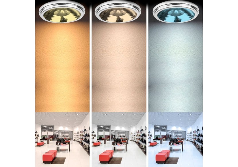 Pack Spot LED rail triphasé + Ampoule LED AR111 GU10 - K00581-N-BC - Barcelona LED