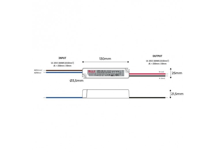 Alimentation LED étanche 12V DC-18W- IP67-GLP - GPV-18-12 - Barcelona LED 2