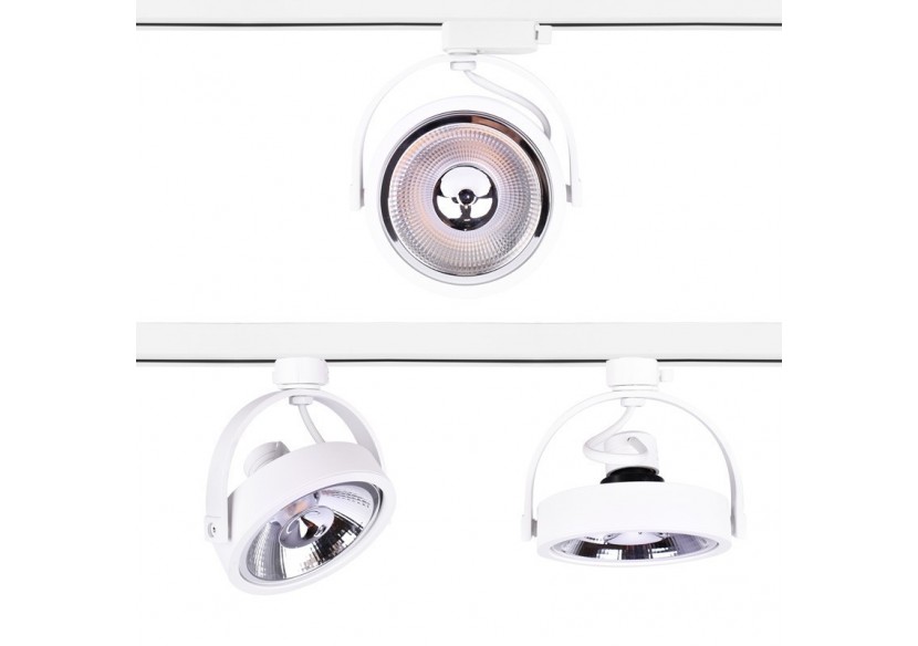 Pack projecteur rail monophasé + ampoule LED AR111 GU10 - K00582-N-BC - Barcelona LED