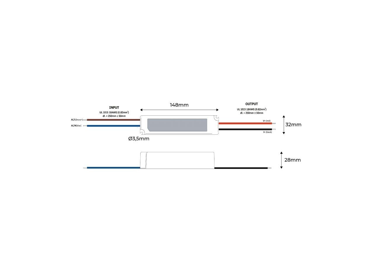 Alimentation LED étanche 12V DC-35W- IP67-GLP - GPV-35-12 - Barcelona LED