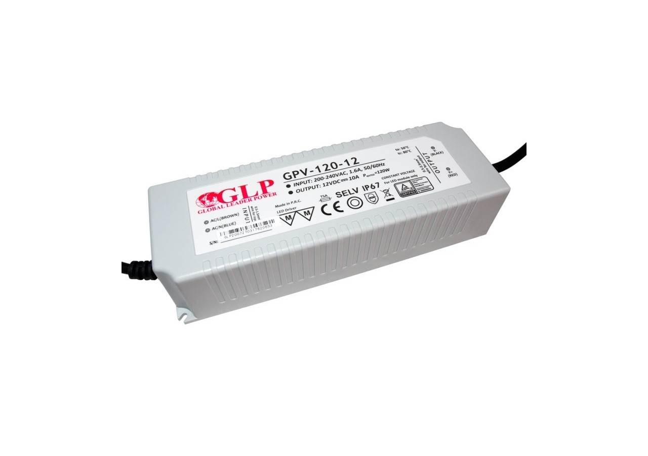 Alimentation LED étanche 12V DC-120W- IP67-GLP - GPV-120-12 - Barcelona LED