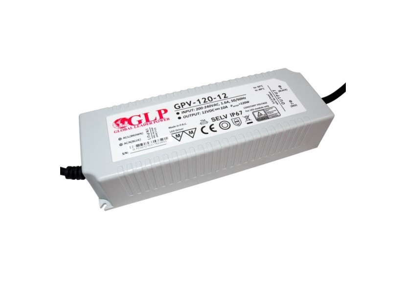 Alimentation LED étanche 12V DC-120W- IP67-GLP - GPV-120-12 - Barcelona LED