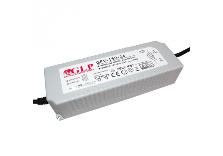 Alimentation LED étanche 24V DC-150W- IP67-GLP - GPV-150-24 - Barcelona LED