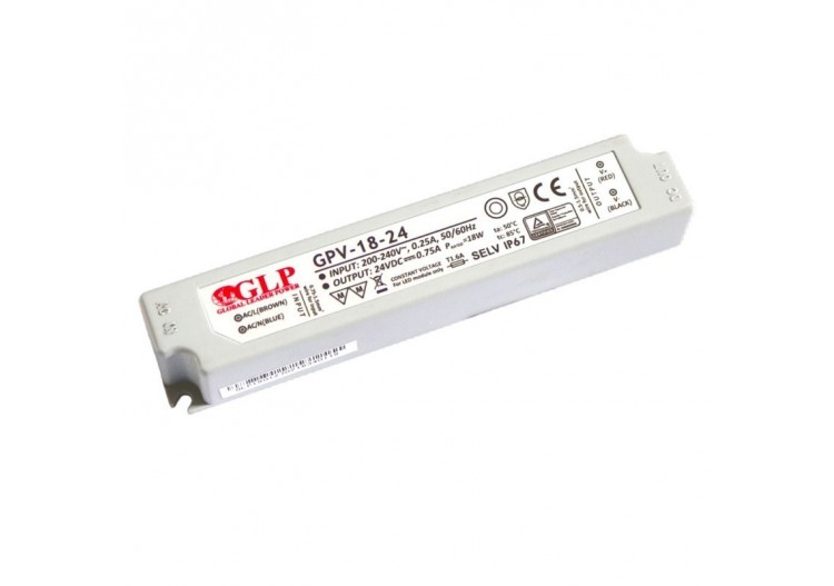 Alimentation LED étanche 24V DC-18W- IP67-GLP - GPV-18-24 - Barcelona LED