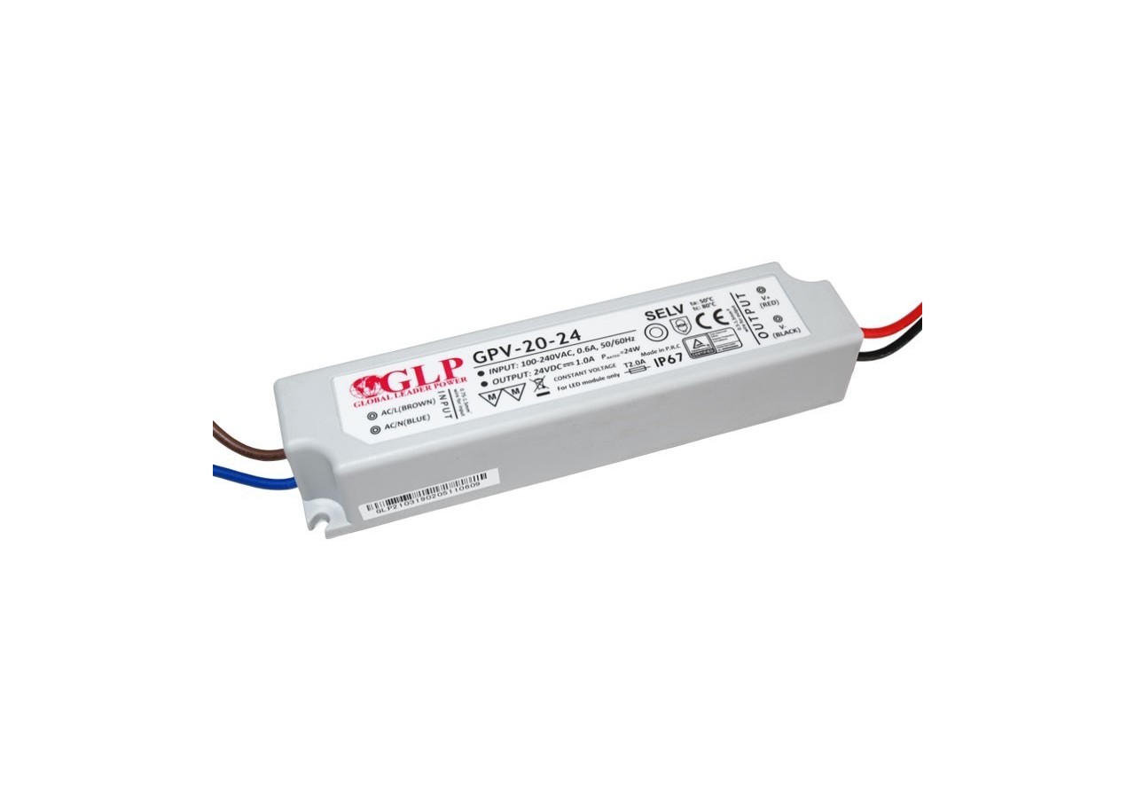 Alimentation LED étanche 24V DC-20W- IP67-GLP - GPV-20-24 - Barcelona LED