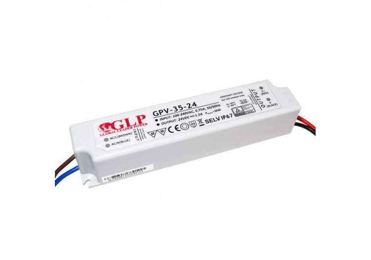 Alimentation LED étanche24V DC-35W- IP67-GLP - GPV-35-24 - Barcelona LED