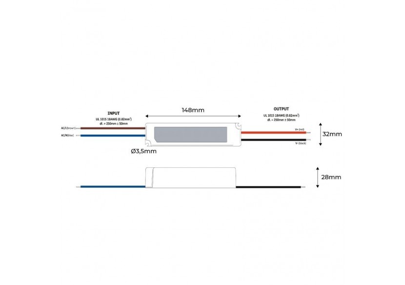Alimentation LED étanche24V DC-35W- IP67-GLP - GPV-35-24 - Barcelona LED