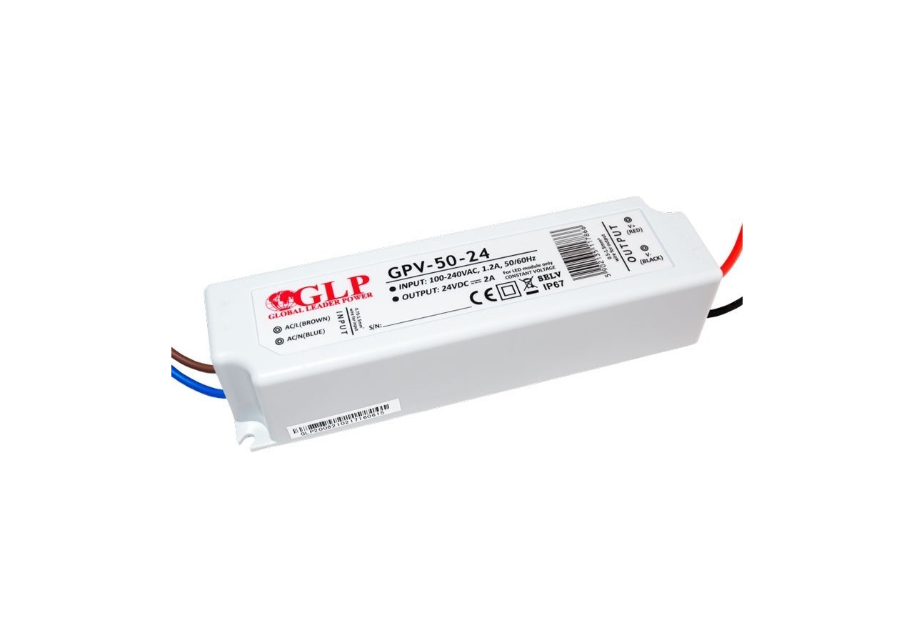 Alimentation LED étanche 24V DC-50W- IP67-GLP - GPV-50-24 - Barcelona LED