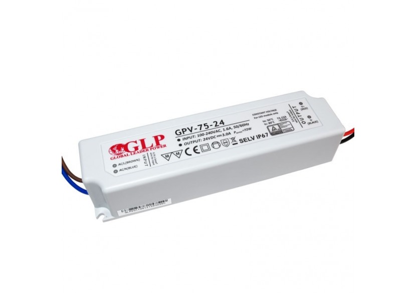 Alimentation LED étanche 24V DC-75W- IP67-GLP - GPV-75-24 - Barcelona LED