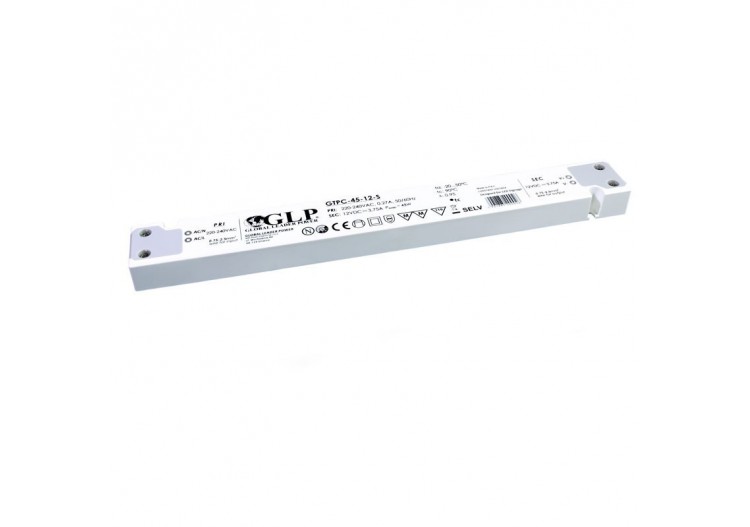 Alimentation LED extra plate 45W 12V-GLP - GTPC-45-12-S - Barcelona LED