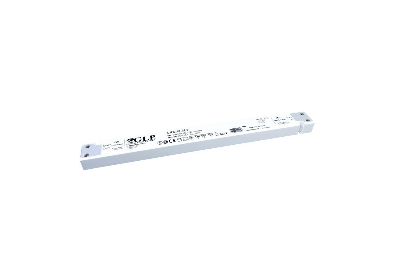 Alimentation LED extra plate 60W 24V-GLP - GTPC-60-24-S - Barcelona LED