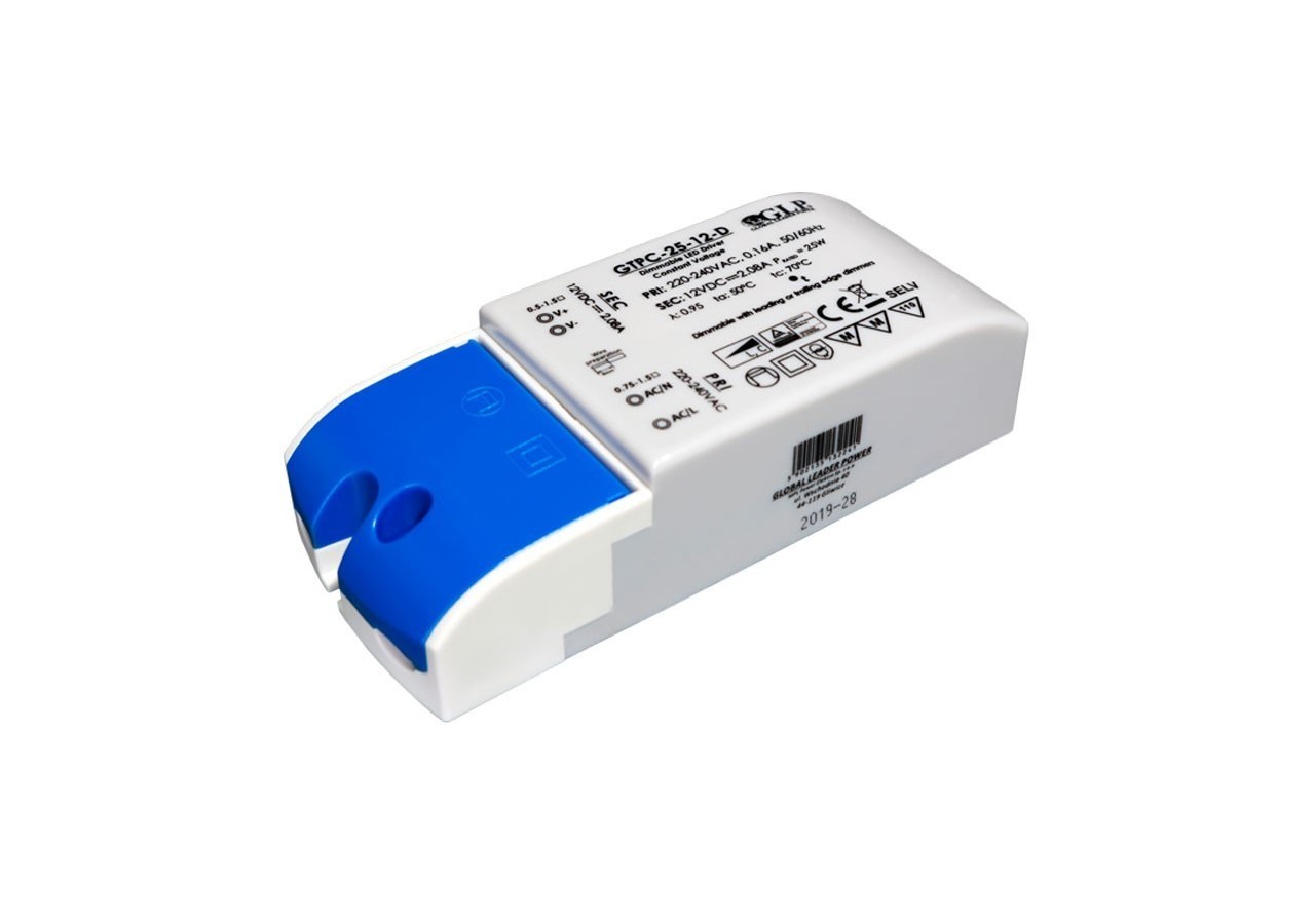 Alimentation LED dimmable Triac 25W 12V-GLP - GTPC-25-12-D - Barcelona LED