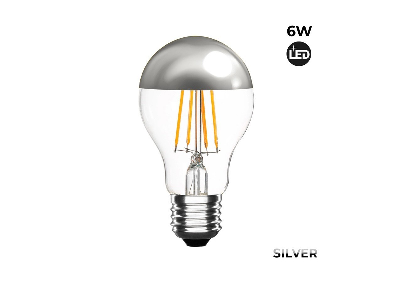 Ampoule LED effet miroir argenté E27 6W - BFE1-A60E27-BC - Barcelona LED