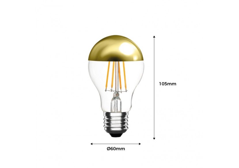 Ampoule LED E27 effet miroir doré-4W - ILAR-00737 - Barcelona LED