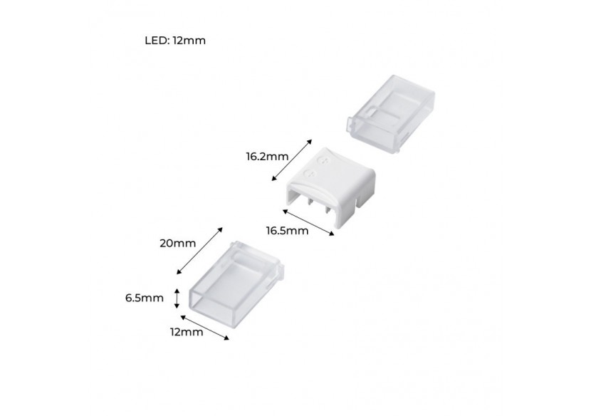 Connecteur étanche pour ruban LED 10mm-ruban à ruban-IP68 - SDN10BB-2 - Barcelona LED