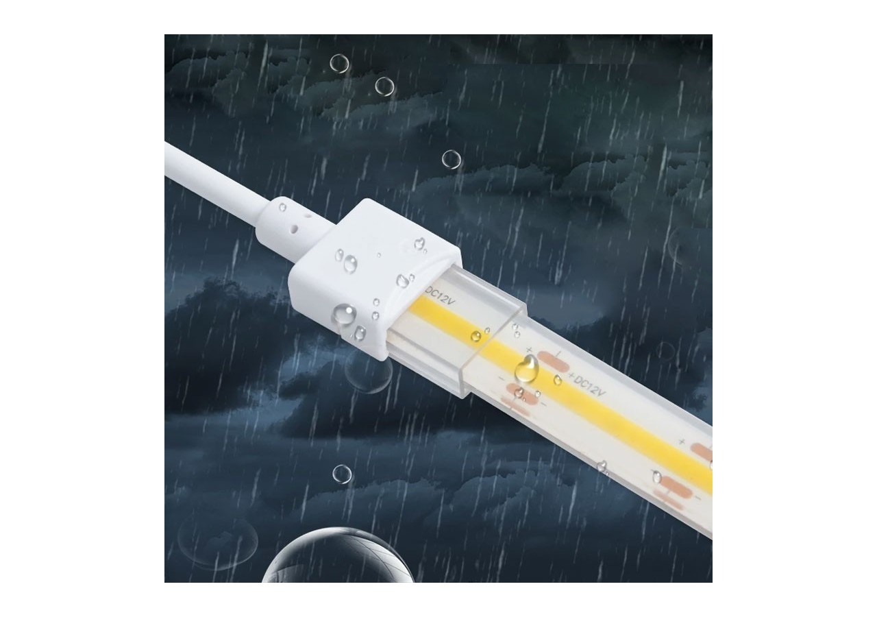 Connecteur initial étanche pour ruban LED 10mm-2 pins-IP68 - SDN10XB-2W200 - Barcelona LED