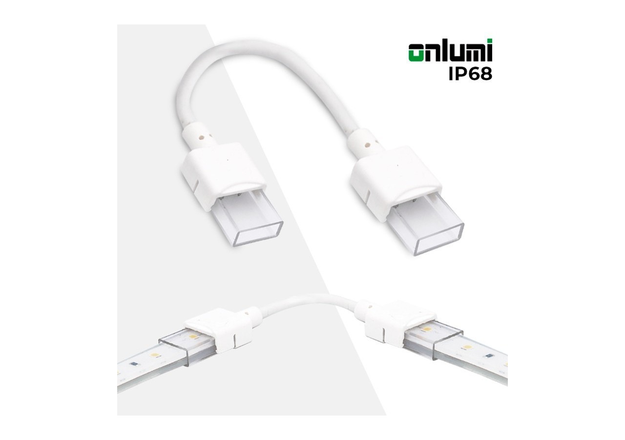 Connecteur étanche pour ruban LED avec câble-2 pins-ruban de 10 mm-IP68 - SDN10BXB-2W80 - Barcelona LED