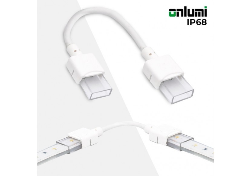 Connecteur étanche pour ruban LED avec câble-2 pins-ruban de 10 mm-IP68 - SDN10BXB-2W80 - Barcelona LED