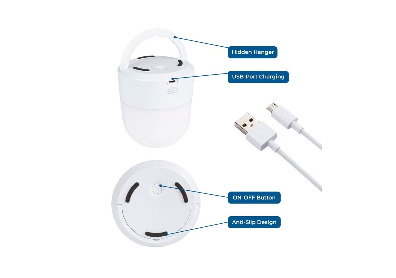 Lampe veilleuse LED RGB portable "COMPI"-Tactile-3W-IP44 - MU1003 - Barcelona LED