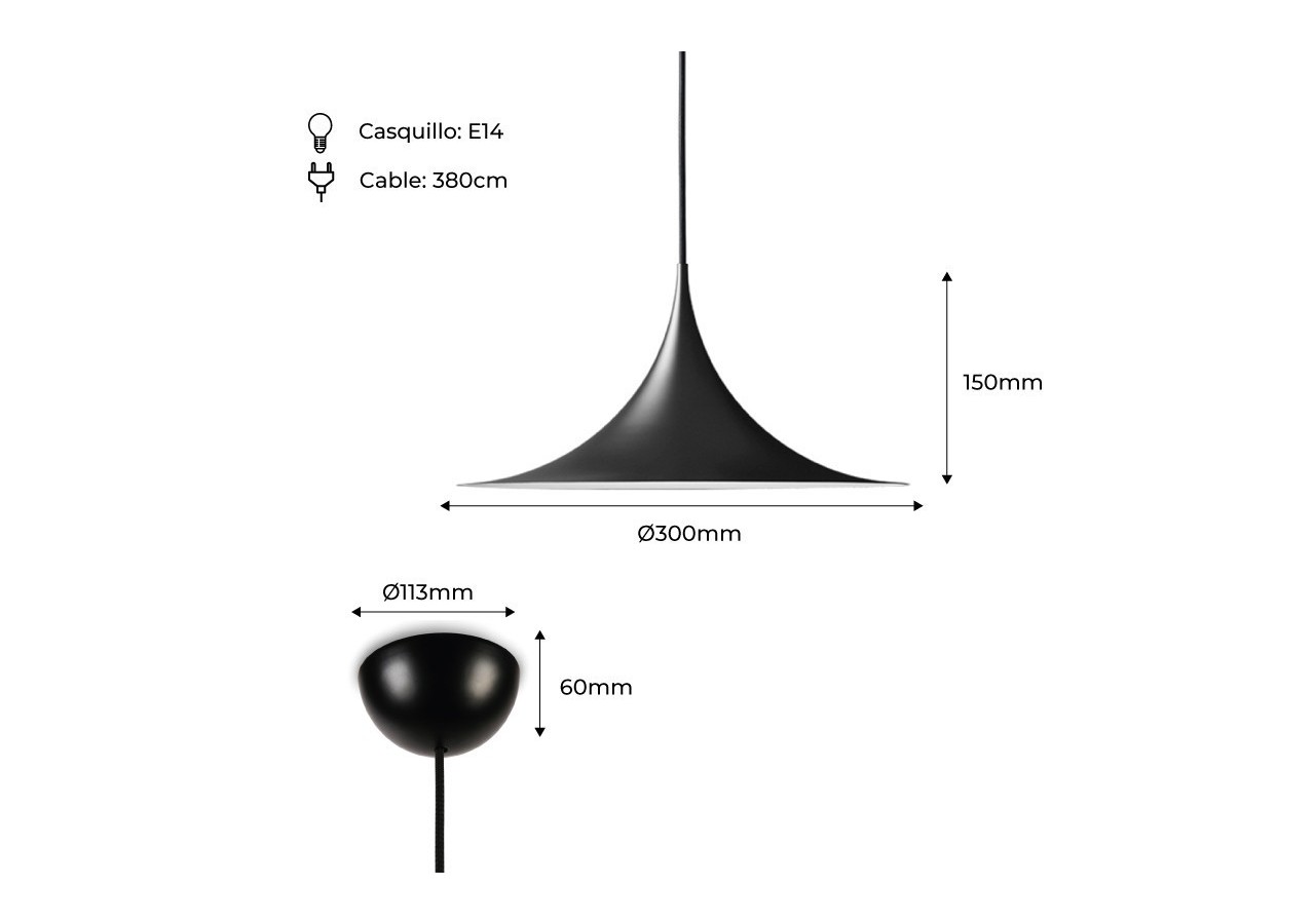 Suspension scandinave "Harry"-E14 - L3058-N - Barcelona LED