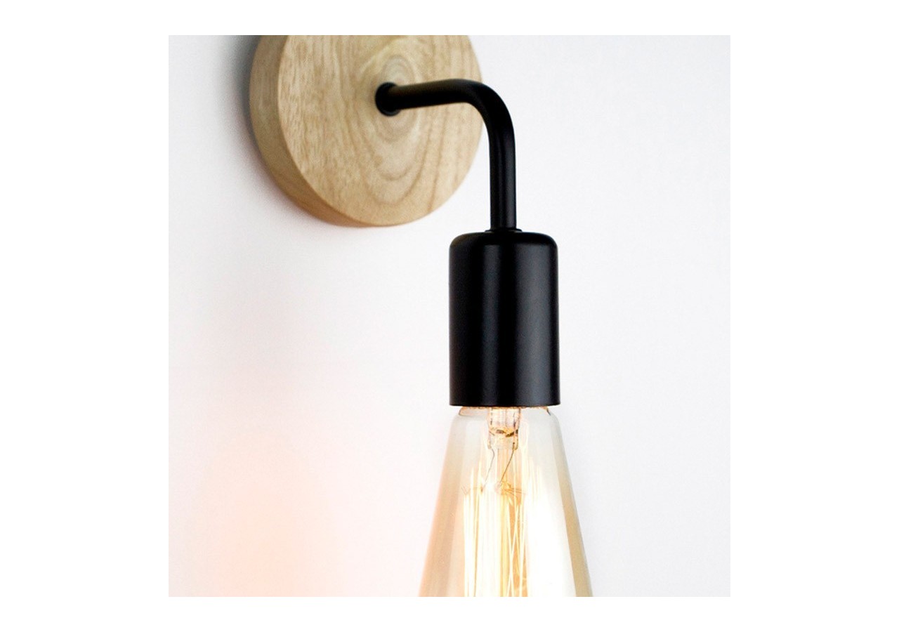 Lot de 2 Appliques murales en bois avec métal flexo "Morgan" - K134-2-N - Barcelona LED