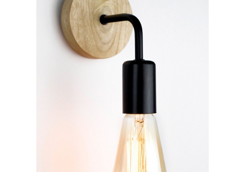 Lot de 2 Appliques murales en bois avec métal flexo "Morgan" - K134-2-N - Barcelona LED