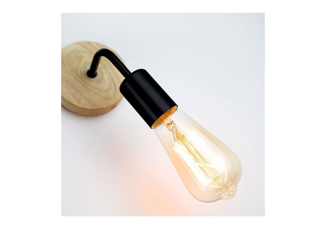 Lot de 2 Appliques murales en bois avec métal flexo "Morgan" - K134-2-N - Barcelona LED