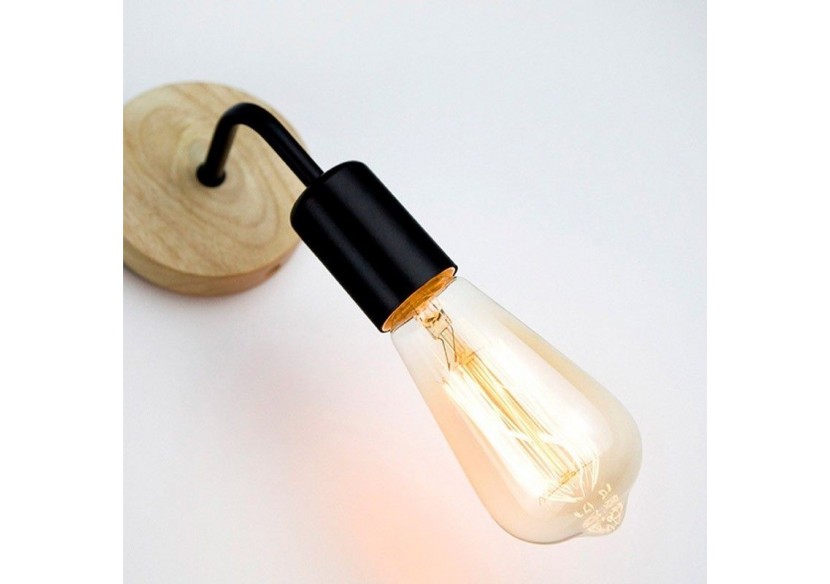 Lot de 2 Appliques murales en bois avec métal flexo "Morgan" - K134-2-N - Barcelona LED