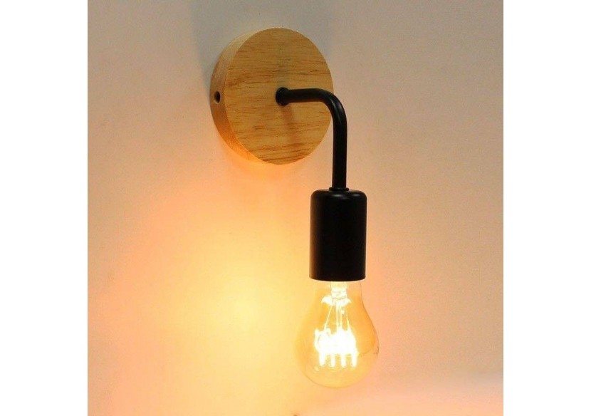 Lot de 2 Appliques murales en bois avec métal flexo "Morgan" - K134-2-N - Barcelona LED